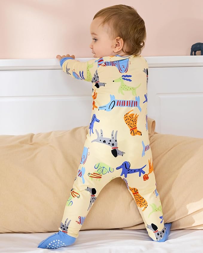 babee Reshinee Bamboo Viscose Baby Footie Pajama, Zipper Sleeper Boys Girls | - Image 7
