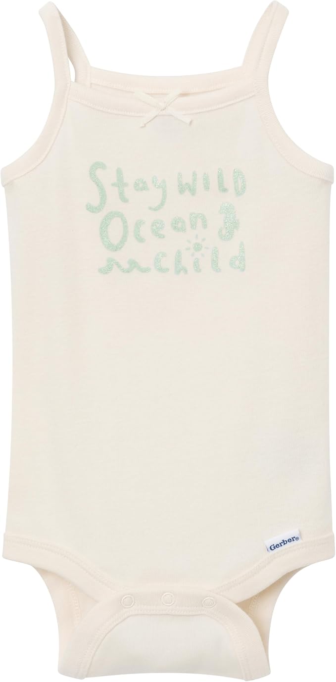 Gerber Baby Girls Multi-Pack Sleeveless Onesies Bodysuit - Image 2