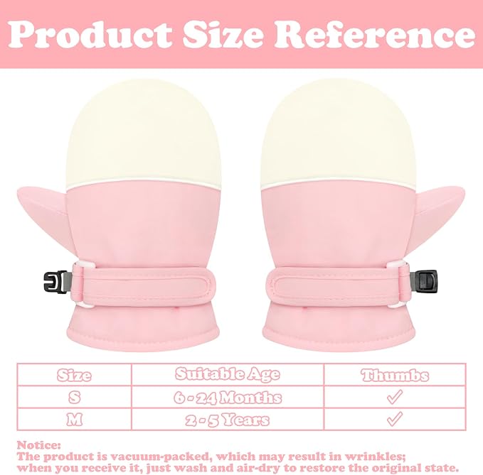 Sarfel Toddler Mittens Waterproof Toddler Gloves Baby Winter Mittens Toddler - Image 6