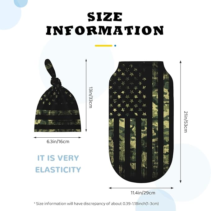 Camo Flag Swaddle Blankets Soft Receiving Blanket Baby Swaddle Wrap - Image 4