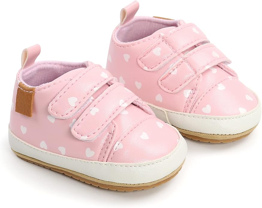 Clowora Baby Boys Girls Shoes Non-Slip Rubber Sole Sneakers Infant First Walking Toddler Crib Shoes Newborn Loafers Flats.