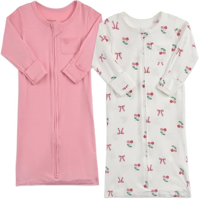 Aablexema Baby Nightgowns Rayon of Bamboo 2-way Zipper by Aablexema