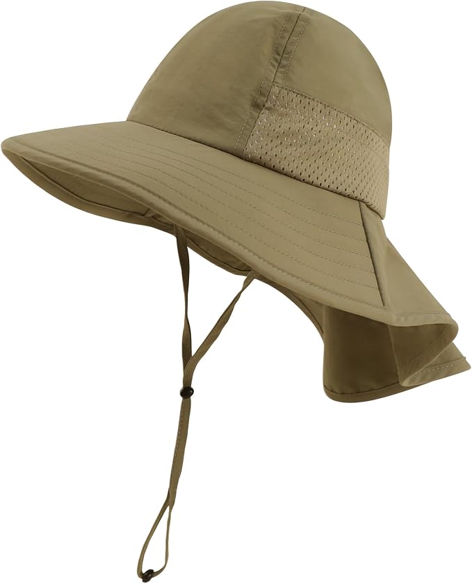 Baby Sun Hat with Neck Flap UPF 50+ by MACOWCF