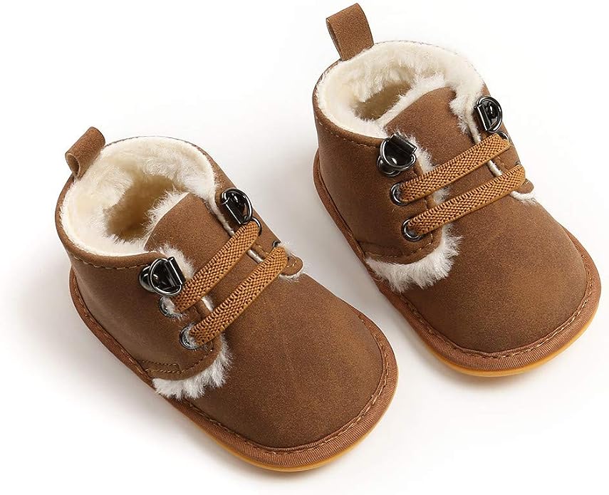 Meckior Baby Booties Newborn Infant Unisex Baby Girls Boys Velvet Rubber - Image 4