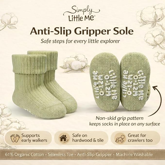 Little Me Baby Socks 16 Pairs | 61% Organic Cotton | Sizes 0-12M & 12-24M | - Image 5