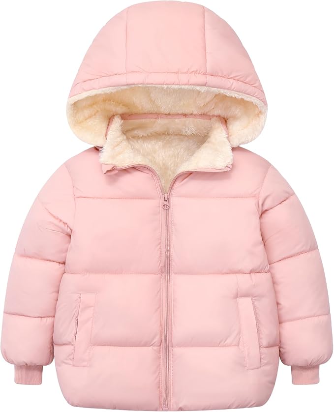Baby Winter Coats Toddler Hooded Jackets Cotton Warm Lined Puffer Outerwear by CYTAFE