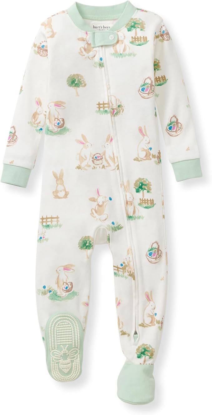 Burt's Bees Baby Boys Organic Cotton, Snug Fit Footed Sleeper Pajamas | by BurtsBeesBaby