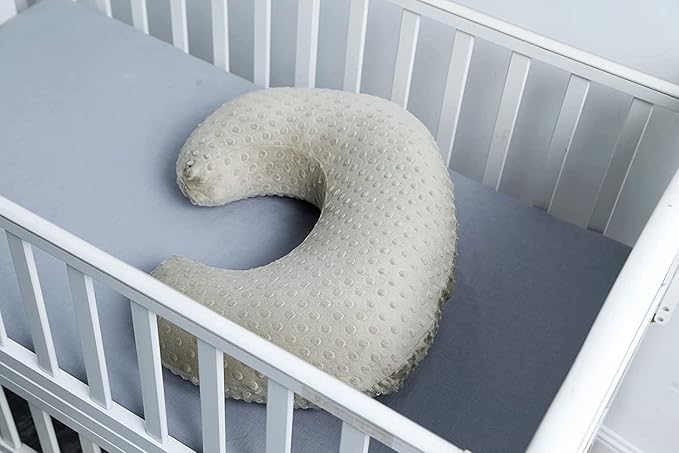 Nursing Pillow with Nursing Pillow Cover Set for Breastfeeding Moms, Ultra-Soft Nursing Pillows for Infant Newborn Baby Boy Girl (Tidal Foam)