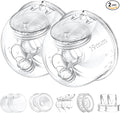 Two Full Milk Collector Cup Sets with 19mm Flange Compatible with Momcozy S12 Pro/S9 Pro Breast Pump, NOT for S9/S12, Replacement Pump Parts with Duckbill Valve, Flange, Diaphragm, Linker, Collector