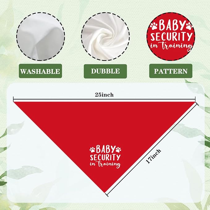 Baby Security in Training Dog Bandana, Dogs Pregnancy Announcement Bandana - Image 2