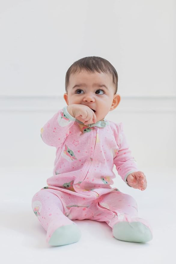 STAR WARS The Mandalorian Grogu Baby 2-Pack Footed One Piece Sleep N' Play - Image 2