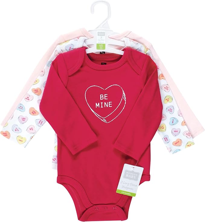 Hudson Baby Baby Girls' Cotton Long-sleeve Bodysuits 3-pack - Image 2