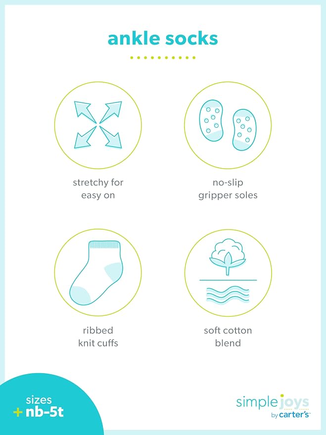 Simple Joys by Carter's baby-boys 12-pack Neutral Sock Low - Image 3