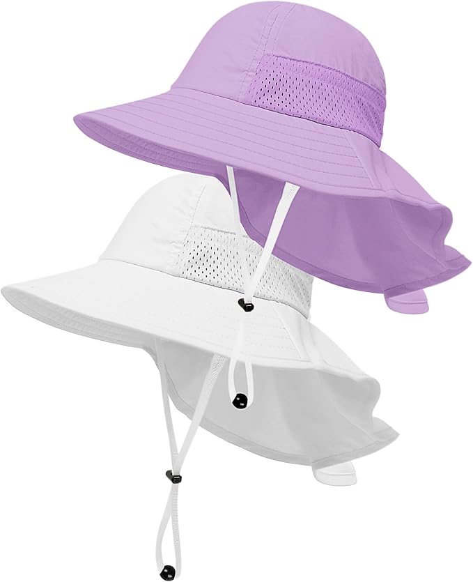 Toddler Baby Sun Hat Kids Summer Beach Essentials Adjustable Beach Hats by HONGTEYA
