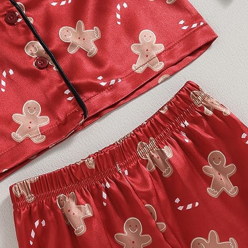 Kids Baby Girl Boy Satin Pajamas Set Button Down Sleep Shirt Top+Long Pants - Image 4