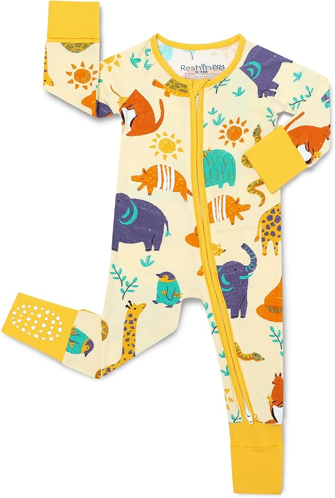 babee Reshinee Bamboo Viscose Baby Footie Pajama, Zipper Sleeper Boys Girls by babeeReshinee
