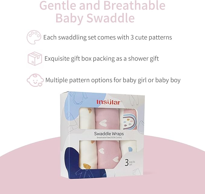 insular Baby Swaddle Wrap, Swaddle Blanket - Image 3