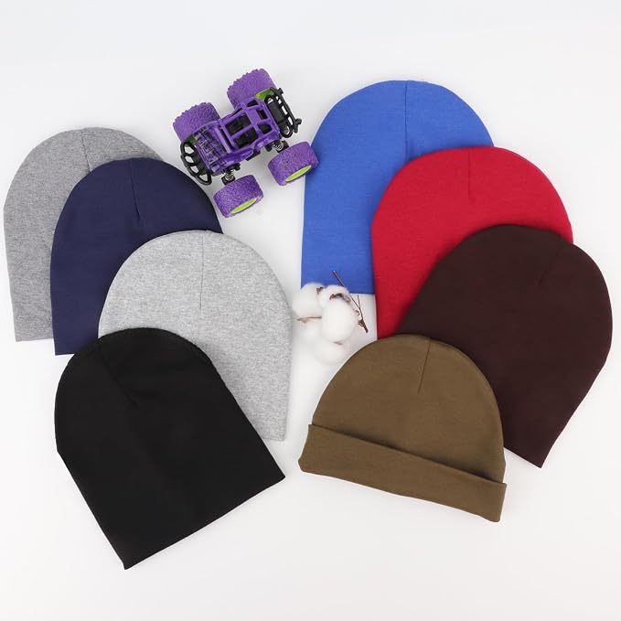 DRESHOW BQUBO 8 Pack Baby Newborn Hats Infant Toddler Kid Hats Soft Nursery - Image 5