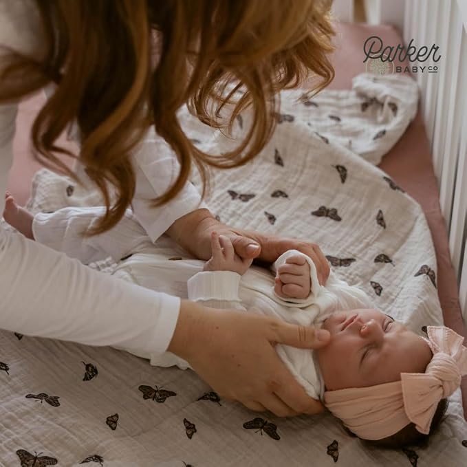 Parker Baby Co. Soft Muslin Baby Swaddle Blankets, 3 Pack - Image 7