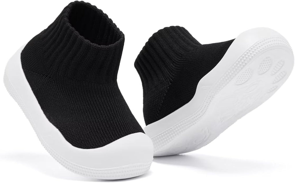 Eashi Baby Boy Girl Non-Skid Indoor Infant Walking Shoes Breathable Warm Elastic Sock Shoes with Memory Sole Protect Toes Outdoor Sneakers