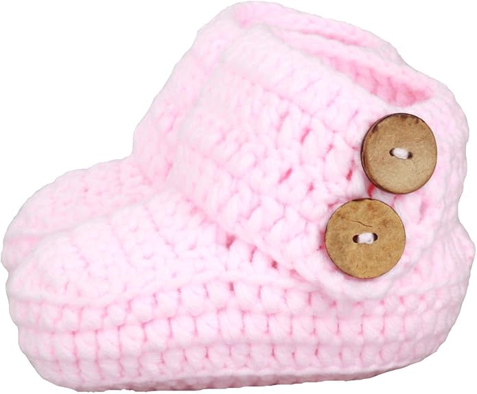 Knit Crochet Baby Booties Newborn Socks Handmade Shoes Deep - Image 2