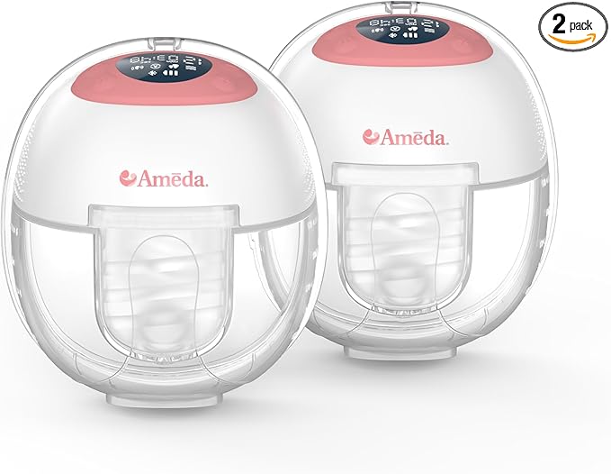 Ameda GLO Wearable Breast Pump | Wearable Breastfeeding Pump | Hands Free, Portable, Electric, Wireless, Hospital Grade | Breast Feeding Essentials | Baby Feeding Essentials