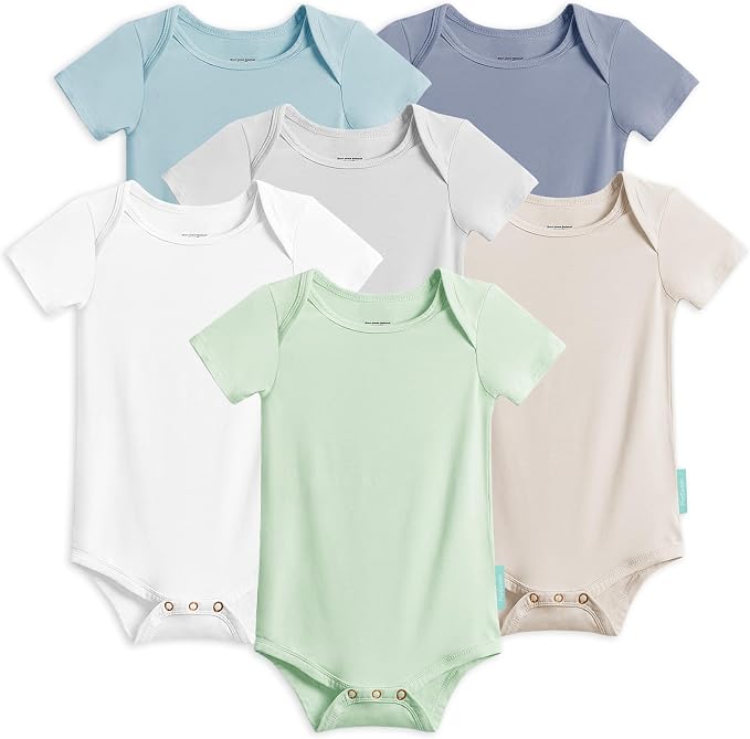 PurComfy Bamboo Viscose Short Sleeve Bodysuit Baby, Unisex Baby | Ideal by PurComfy