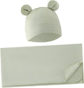 Unisex Baby Swaddle Wrap with Hat Set by Exemaba