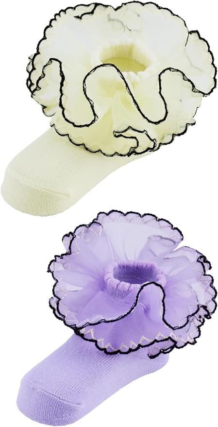 PrinceSasa Little Baby Girl Princess Lace Ruffles Socks Set - Image 3