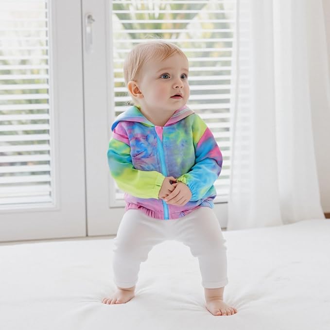Toddler Baby Girl Windbreaker Jacket Zip Up Hoodie Long Sleeve Sweatshirt - Image 6