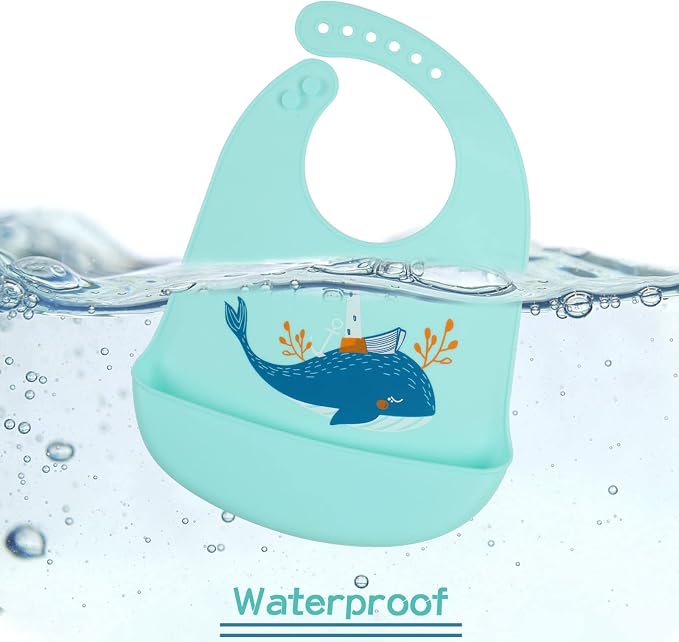 Baby Silicone Feeding Bibs - Image 3