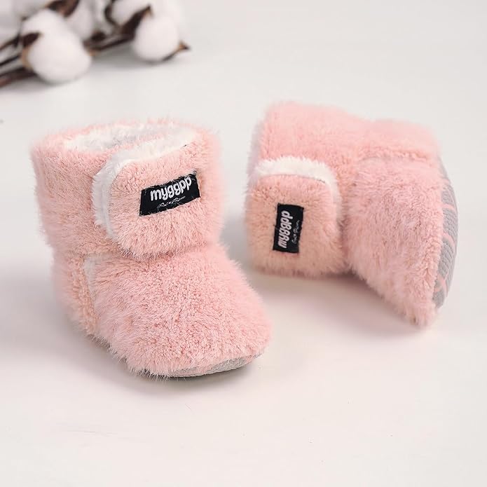 Ohwawadi Infant Baby Boots Boys Girls Cozy Fleece Slippers Snow Boots Winter - Image 3
