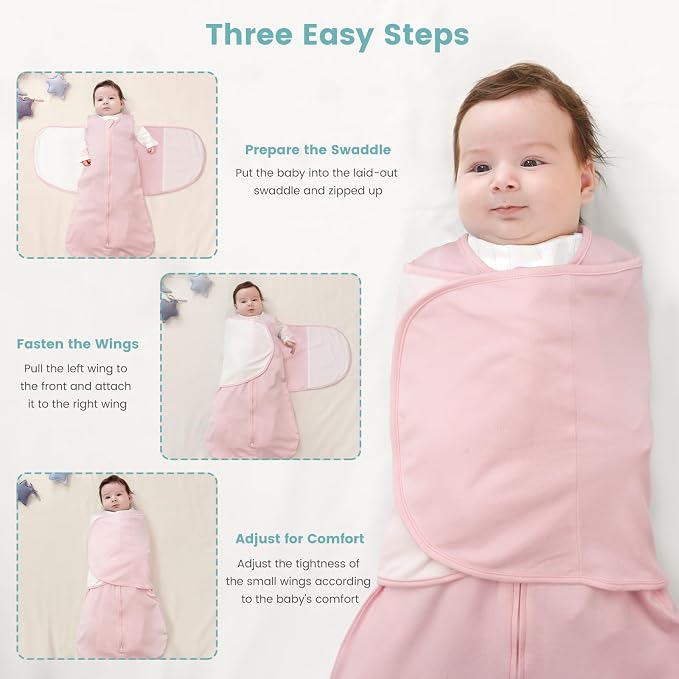 Baby Swaddle Sleep Sack, 1.0 Tog New-Parent-Friendly Swaddle - Image 4