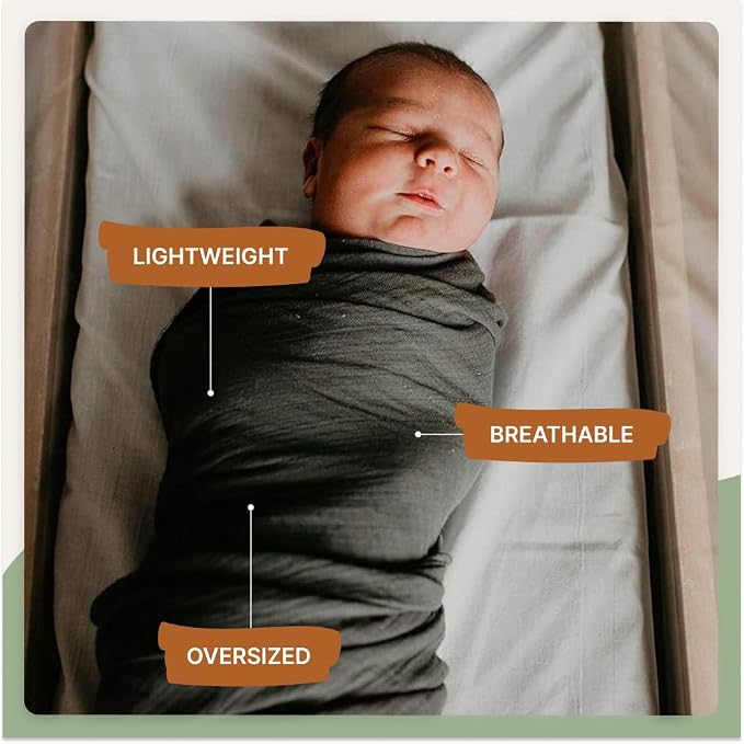 Parker Baby Co. Soft Muslin Baby Swaddle Blankets, 3 Pack - Image 3