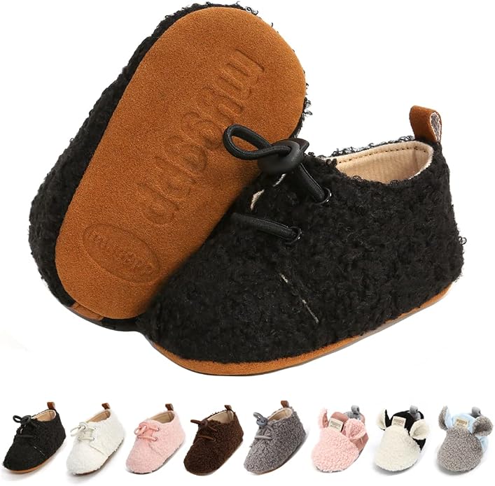 Ohwawadi Infant Baby Boys Girls Slippers Cozy Fleece Booties Soft Bottom Warm by Ohwawadi