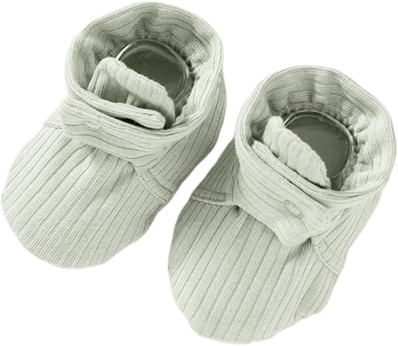 Baby Booties Organic Cotton Infant Bootie Warm Cozy Soft Sock Shoes Adjustable by KARUNEL