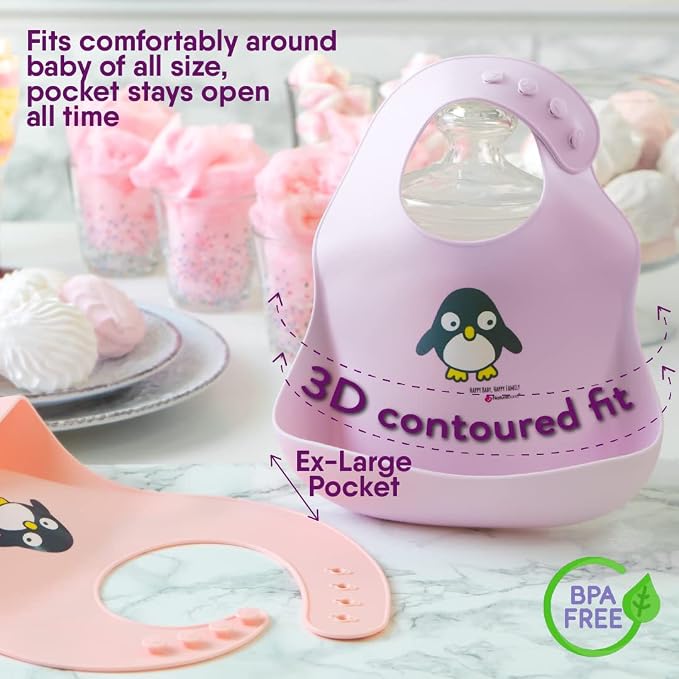 NatureBond Silicone Baby Bibs Easily Wipe Clean - Image 4