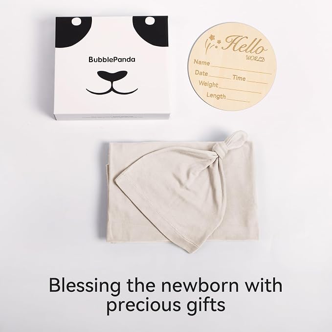 BubblePanda Rayon Made from Bamboo Newborn Swaddle Blankets 47 x 47 Inch | Baby - Image 7