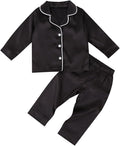 Kids Baby Girl Boy Satin Pajamas Set Button Down Sleep Shirt Top+Long Pants by SAYOO-Alljustforkids