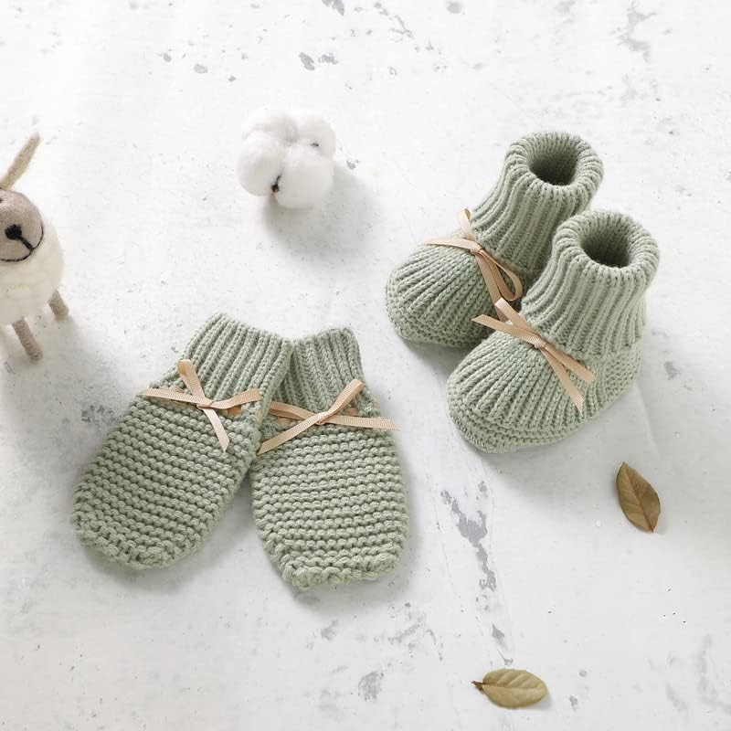 LAWKUL Baby Booties Knit Newborn Shoes Cozy First Walkers Infant Toddler Boots - Image 2