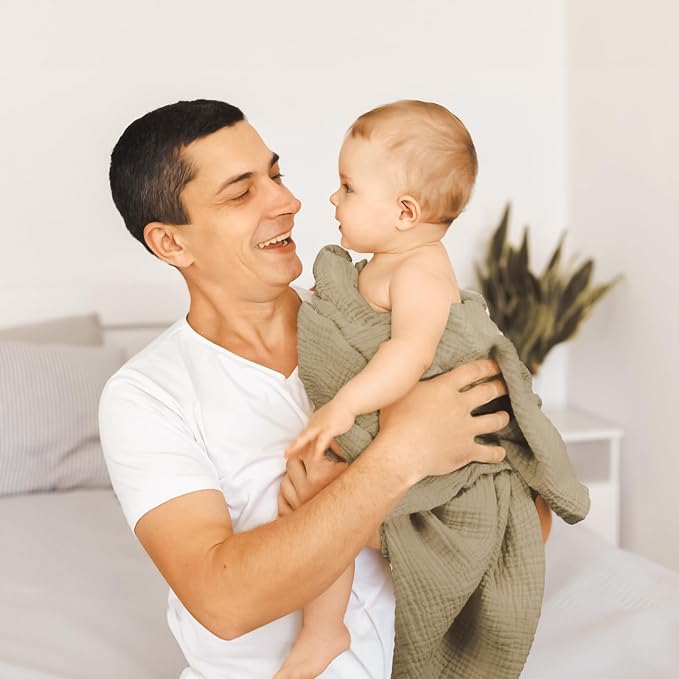 lulumoon Muslin Swaddle Blanket Baby: Cotton Receiving Wrap - Image 6