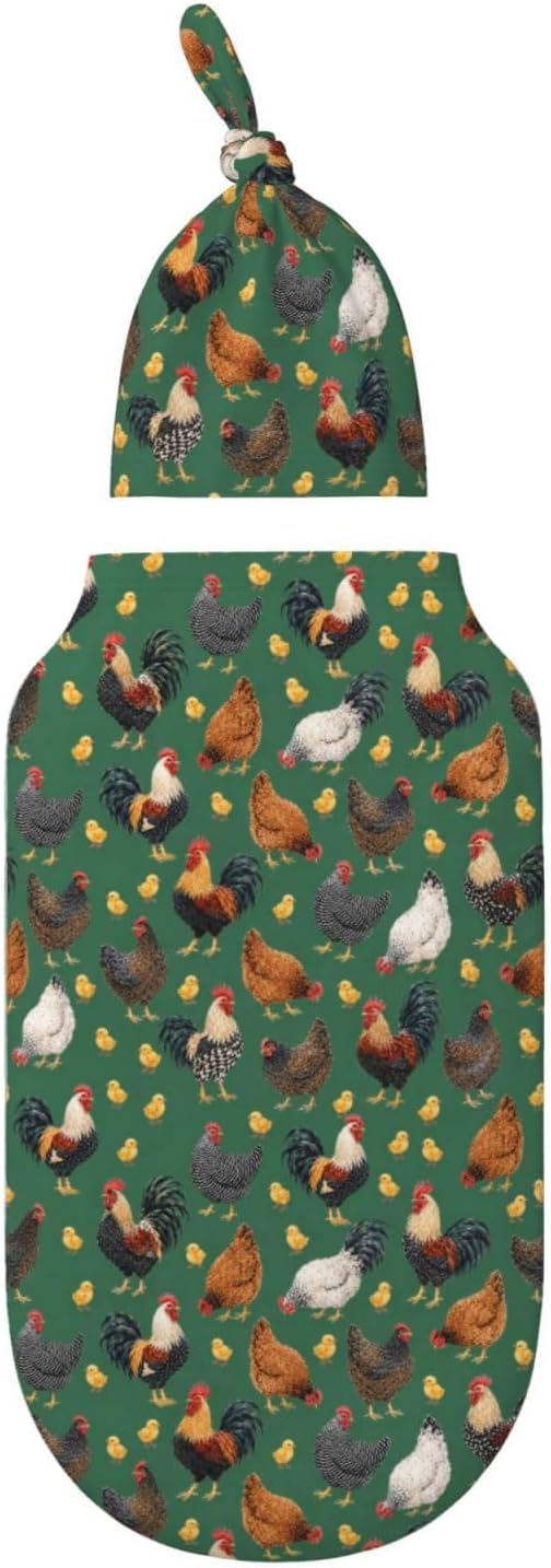 Rooster Swaddle Blankets Soft Receiving Blanket Baby Swaddle Wrap - Image 2