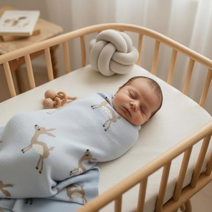 Knit Baby Swaddle Blanket - Image 4