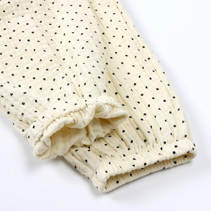 MYGBCPJS Baby Boys Girls Cotton Linen Trousers Kids Casual Ankle Pants Loose Long Bloomers