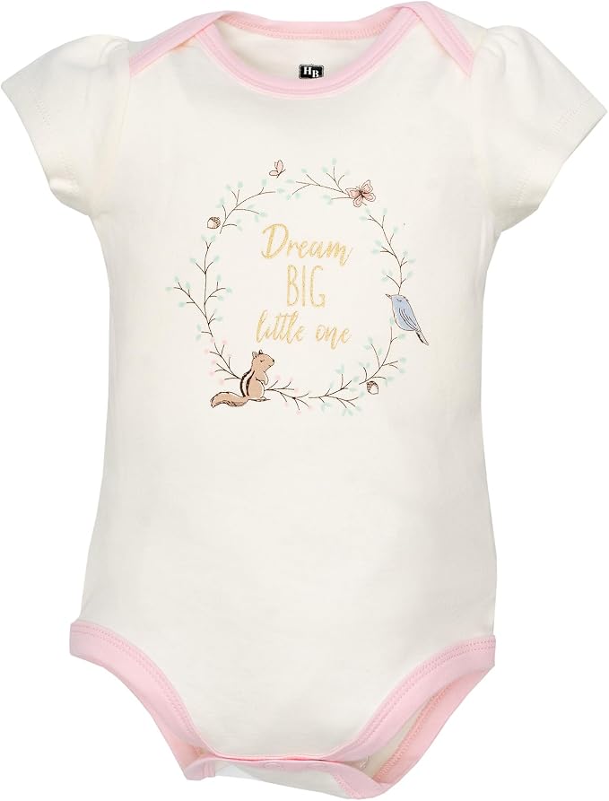 Hudson Baby Infant Girls Cotton Bodysuits 5-Pack - Image 7