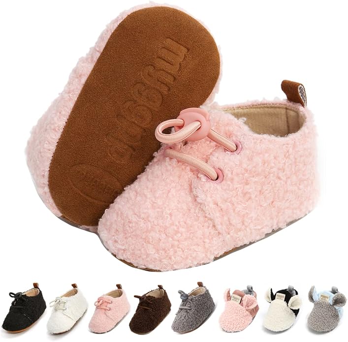Ohwawadi Infant Baby Boys Girls Slippers Cozy Fleece Booties Soft Bottom Warm by Ohwawadi