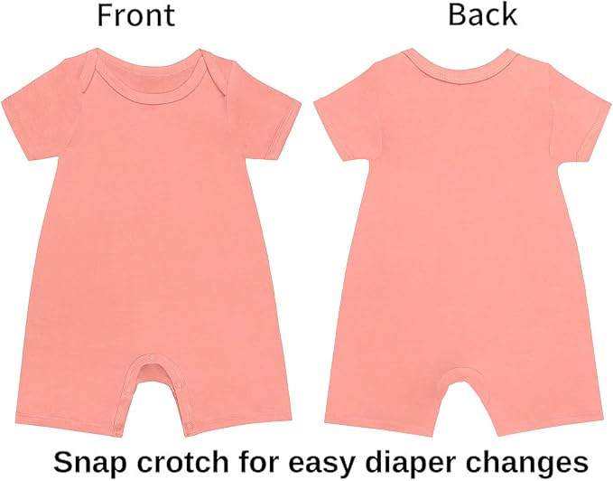 GUISBY Baby Rayon Romper Pajamas, 0-24M | Silky Soft Feel，Snap Closure，Footless - Image 3