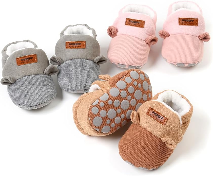 Baby Booties Cozy Fleece Slippers Soft Baby Shoes - Image 4