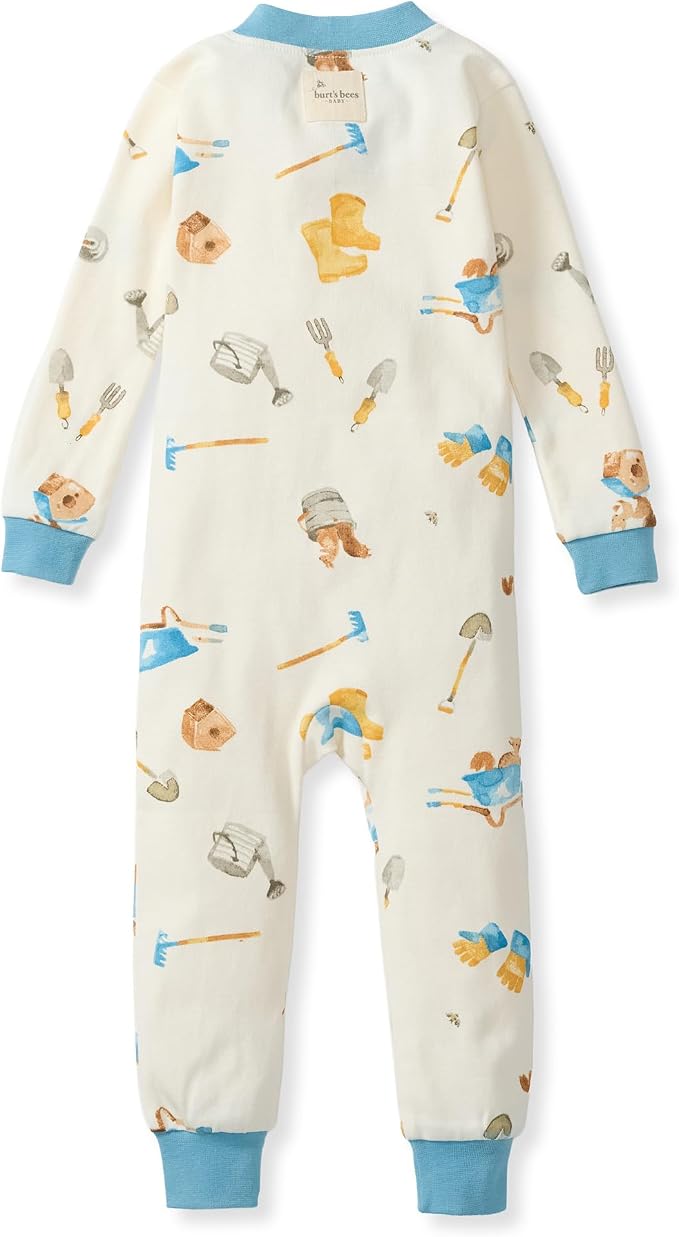 Burt's Bees Baby Unisex Footless Sleeper Pajama, 1-Pc Zip-Up Footie Pajama | - Image 2