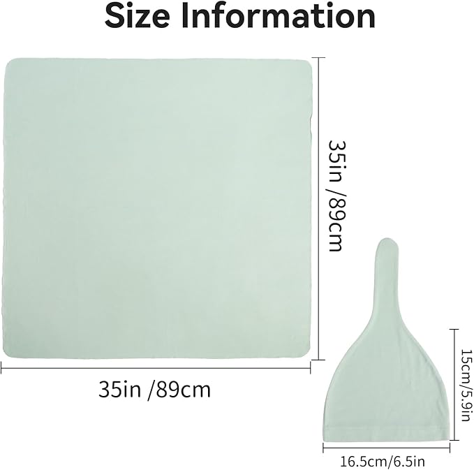 BubblePanda Rayon Made from Bamboo Newborn Swaddle Blankets 35 x 35 Inch | Baby - Image 5